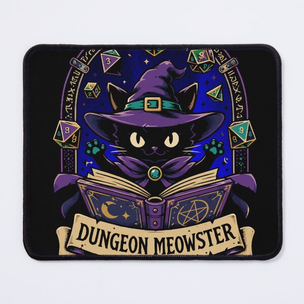 Item preview, Dungeon Meowster Black Cat Wizard | Funny Fantasy RPG Cat Feline Dungeon Keeper - Cat Meowster designed and sold by Huddy-clothes.