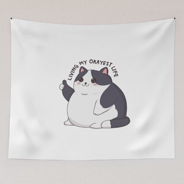 Item preview, Living My Okayest Life Cat designed and sold by Amberein.