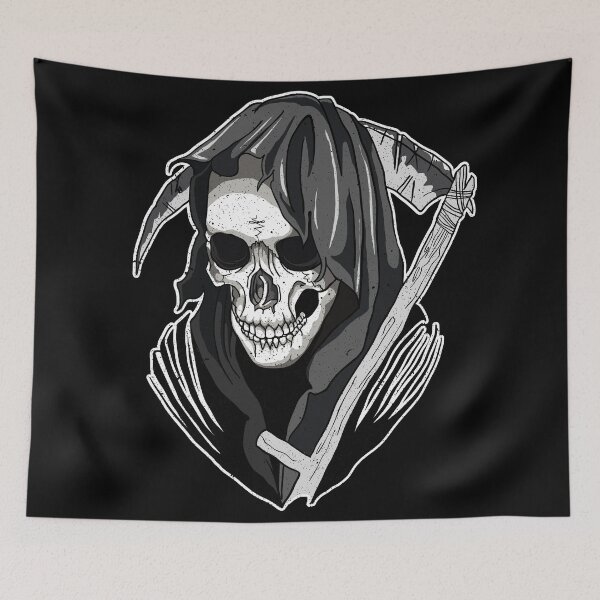 Item preview, santa muerte skull designed and sold by cat poe.