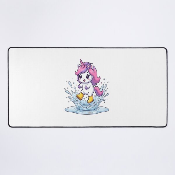 Item preview, Cute Unicorn Splashing Rain Puddle designed and sold by Ella_Sketch.