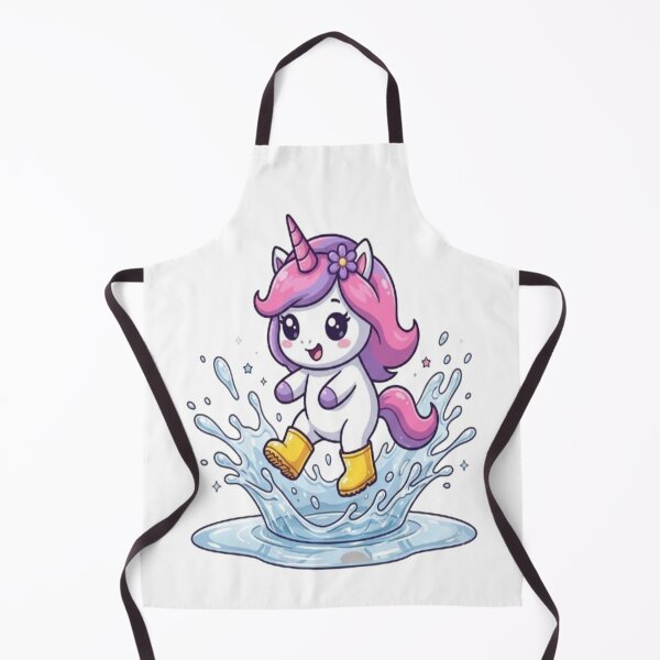 Item preview, Cute Unicorn Splashing Rain Puddle designed and sold by Ella_Sketch.