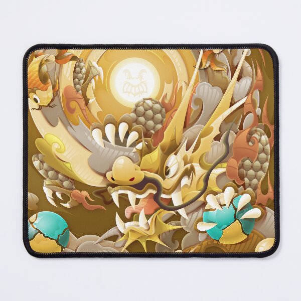 Item preview, 3D Pop Mythological Chinese Dragon Fish Illustration designed and sold by Lexkon Liu's art.