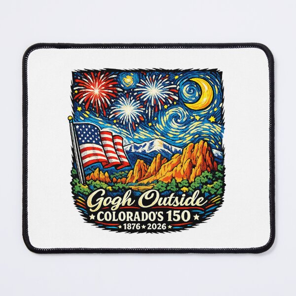 Item preview, Colorado 150th Gogh Outside Starry Night Art designed and sold by StuckOnTees.