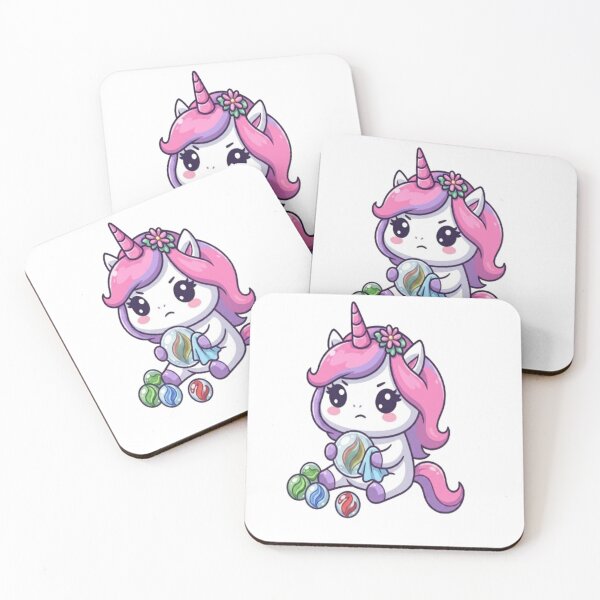 Item preview, Cute Unicorn Cleaning Glass Marbles designed and sold by Ella_Sketch.