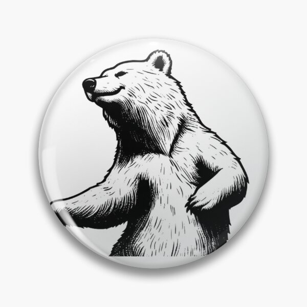 Item preview, Dancing Grizzly Bear Woodcut Illustration designed and sold by baelayer.