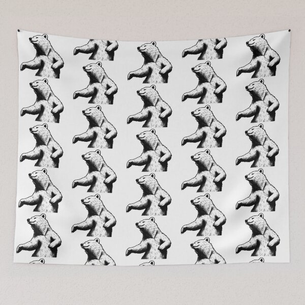 Item preview, Dancing Grizzly Bear Woodcut Illustration designed and sold by baelayer.
