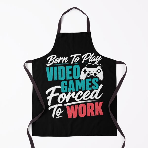 Item preview, Born To Play Video Games Forced To Work Funny Gamer Quote Design designed and sold by msaloyach.