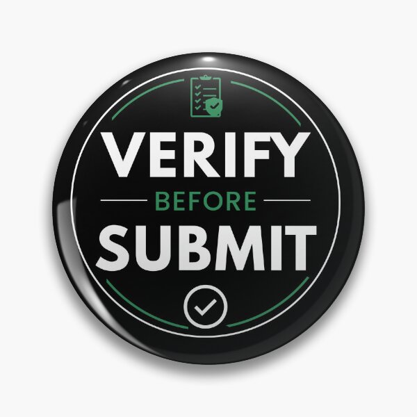 Item preview, Verify Before Submit | Accountant CPA Typography Design | Accounting Humor Minimalist T-Shirt designed and sold by FCA SIR MERCH .
