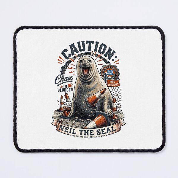 Item preview, Neil the Seal Caution! Neil the Seal  funny Neil the Seal designed and sold by chibichibii.