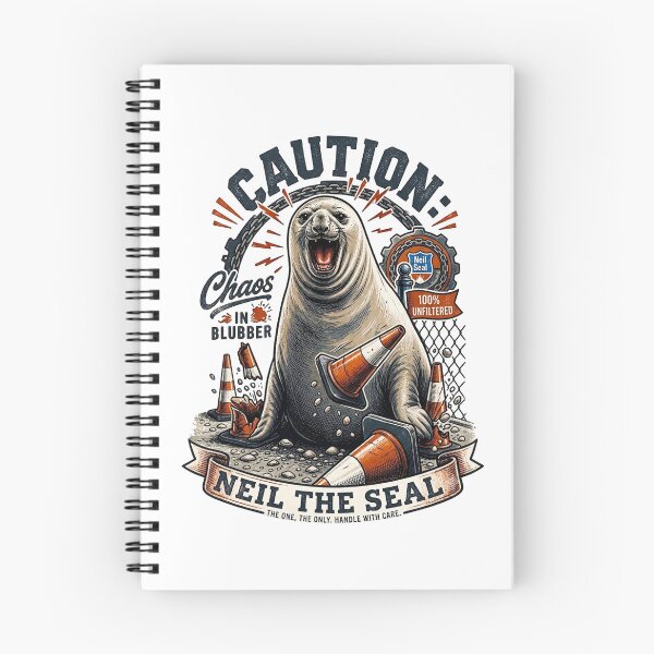 Item preview, Neil the Seal Caution! Neil the Seal  funny Neil the Seal designed and sold by chibichibii.