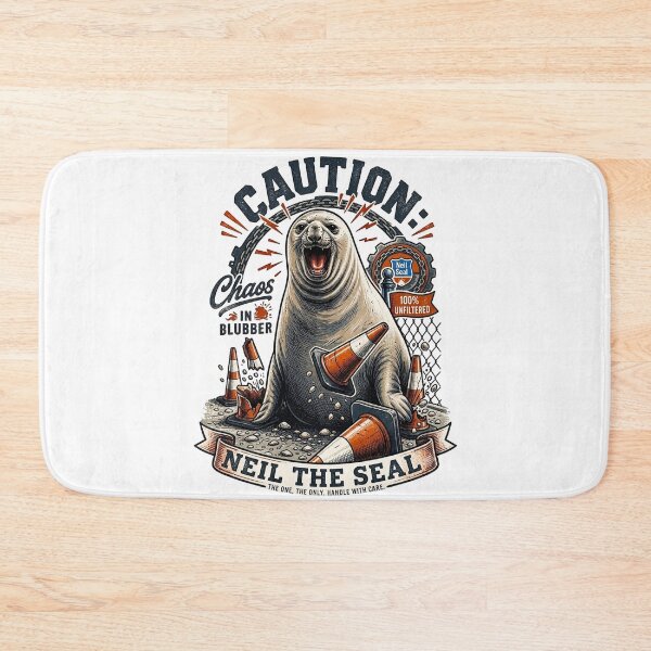 Item preview, Neil the Seal Caution! Neil the Seal  funny Neil the Seal designed and sold by chibichibii.