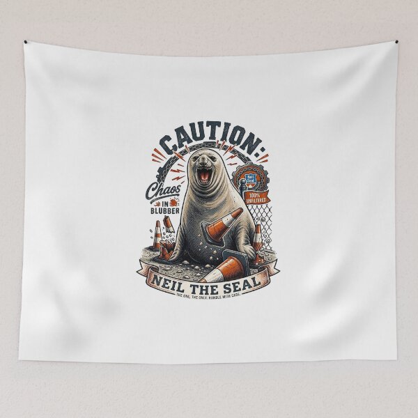 Item preview, Neil the Seal Caution! Neil the Seal  funny Neil the Seal designed and sold by chibichibii.