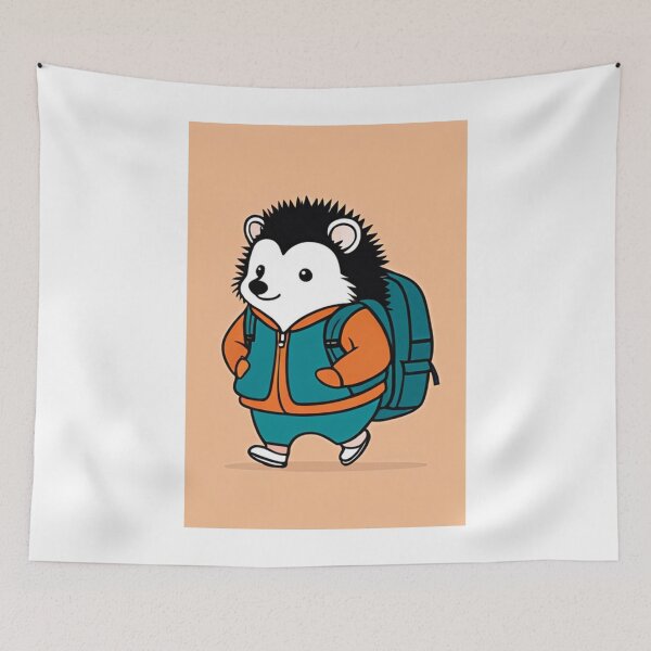 Item preview, Illustration - Cartoon Hedgehog, Childlike and Dynamic Aesthetic designed and sold by AnimeShin.