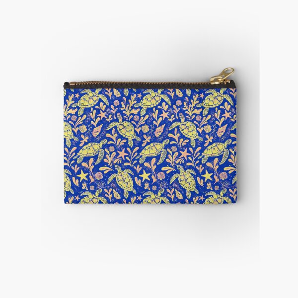 Item preview, Sea Turtle Pattern | Pink Yellow Coastal Beach Print | Nautical Ocean Seamless Design designed and sold by MonNoir.