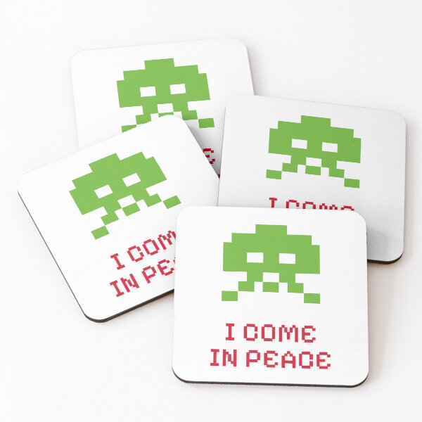 Item preview, SPACE INVADERS - I COME IN PEACE designed and sold by CoolVibeStudio.