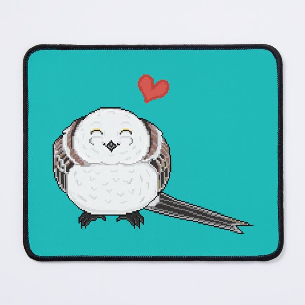 Item preview, Happy Pixel Long Tailed Tit with Pixel Red Heart designed and sold by elizasunnycolor.