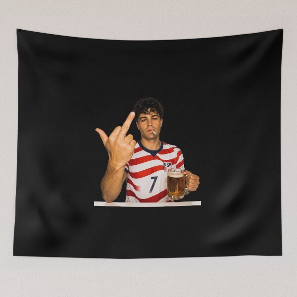 Item preview, Copy of USA World Cup-Gio Reyna Smoking & Middle Finger Funny designed and sold by chibichibii.