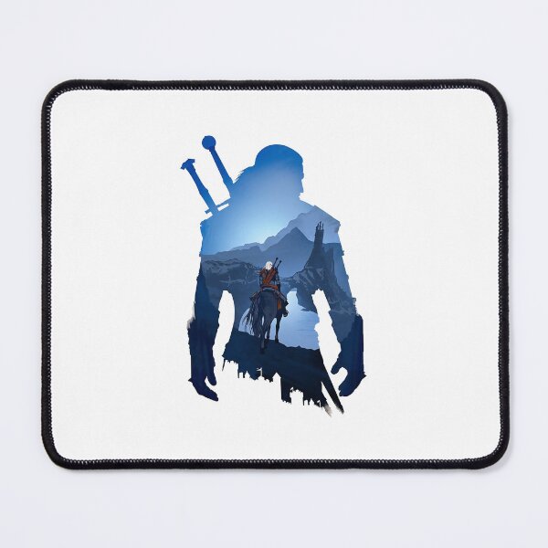 Item preview, Blue Fantasy Monster Hunter Silhouette | Epic Medieval Warrior Art designed and sold by PosterFuel.