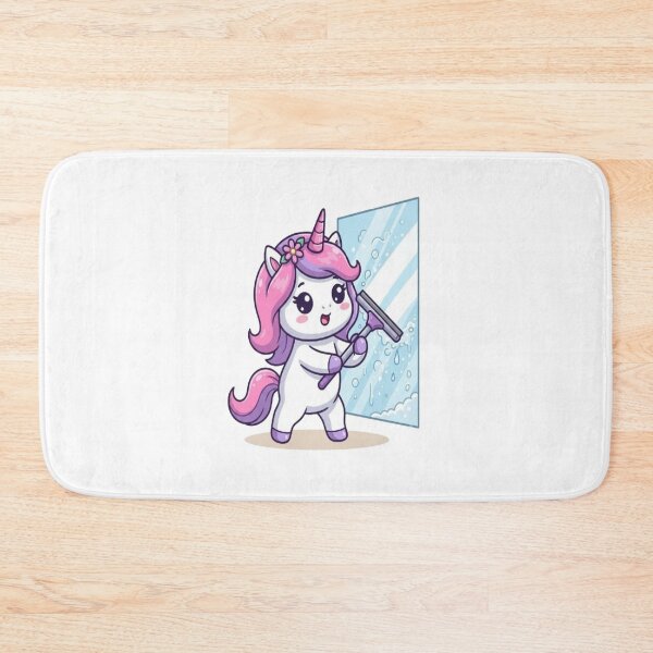 Item preview, Cute Unicorn Cleaning Glass Window designed and sold by Ella_Sketch.