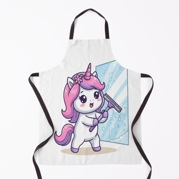 Item preview, Cute Unicorn Cleaning Glass Window designed and sold by Ella_Sketch.