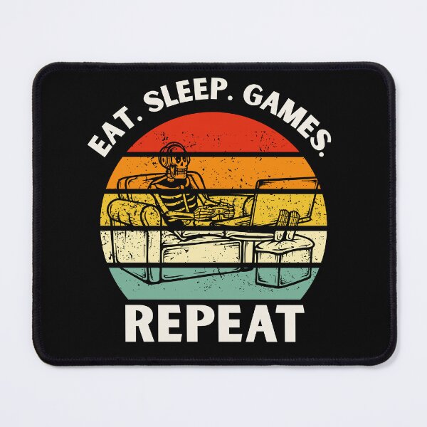 Item preview, Eat. Sleep. Games. Repeat Skeleton Design designed and sold by OldSkullDesigns.