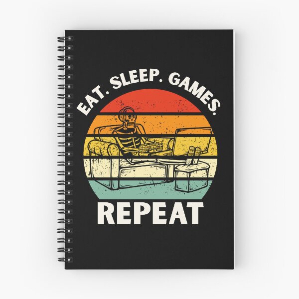 Item preview, Eat. Sleep. Games. Repeat Skeleton Design designed and sold by OldSkullDesigns.