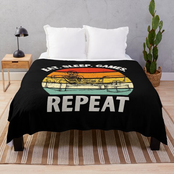 Item preview, Eat. Sleep. Games. Repeat Skeleton Design designed and sold by OldSkullDesigns.