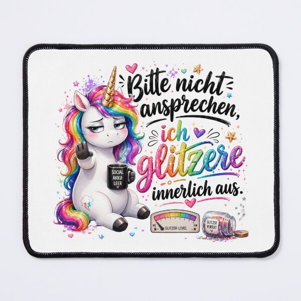 Item preview, Do Not Talk To Me Glitter Unicorn designed and sold by Tinosshop.
