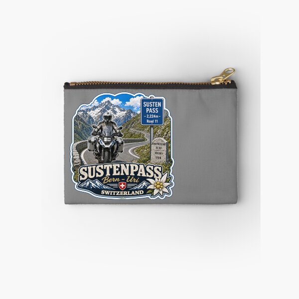 Item preview, Susten Pass Sustenpass Switzerland Suisse Schweiz Motorcycle Sticker TShirt 07 designed and sold by OuterShellUK.