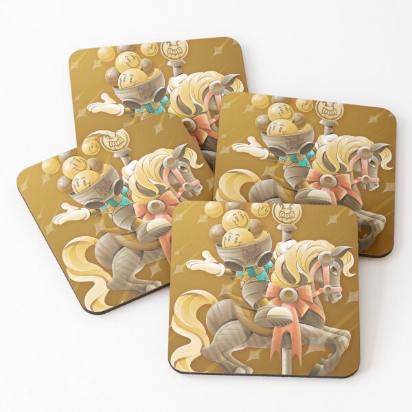 Item preview, 3D Pop Cartoon Golden Carousel Horse Character designed and sold by Lexkon Liu's art.