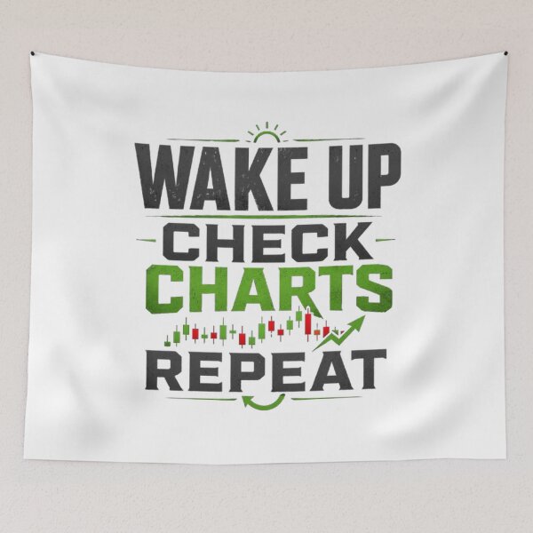 Item preview, Wake Up Check Charts Repeat | Forex Trader Motivation T-Shirt designed and sold by PipForgeStudio .