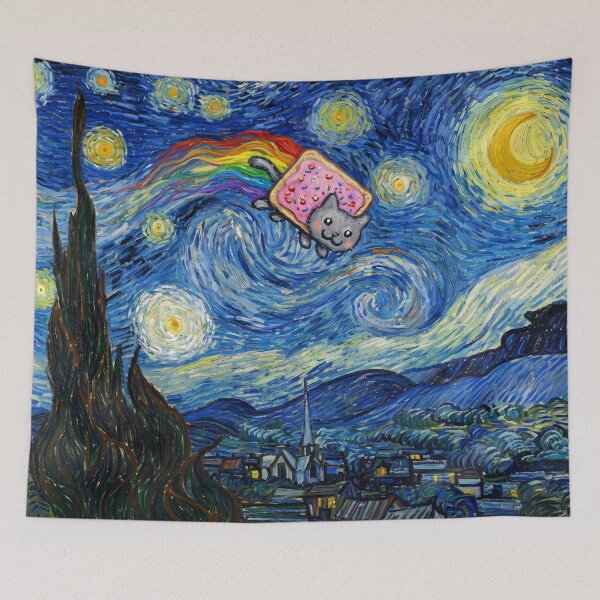 Item preview, Nyan Cat Starry Night Moonlit Adventure designed and sold by N0WUC1.