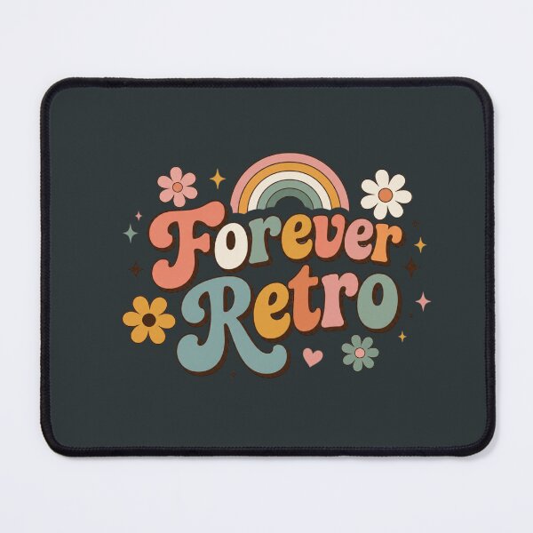 Item preview, Forever Retro Cute Vintage Groovy Typography | 70s Aesthetic Rainbow Flower Design designed and sold by Sanika arts .
