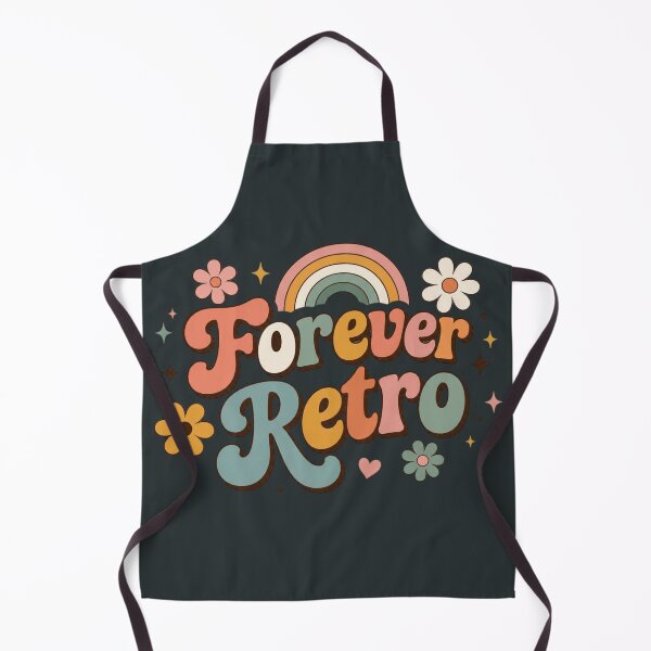 Item preview, Forever Retro Cute Vintage Groovy Typography | 70s Aesthetic Rainbow Flower Design designed and sold by Sanika arts .