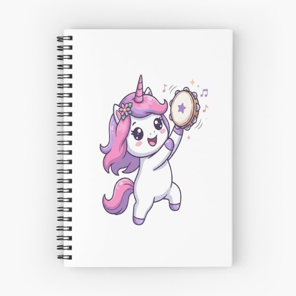 Item preview, Cute Unicorn Playing Tambourine Instrument designed and sold by Ella_Sketch.