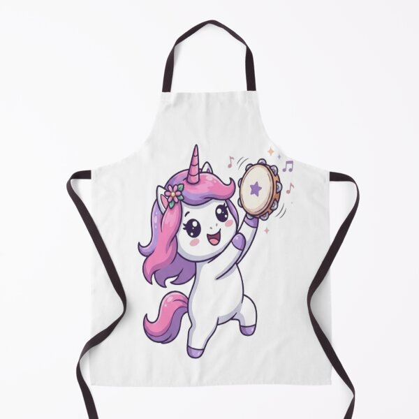 Item preview, Cute Unicorn Playing Tambourine Instrument designed and sold by Ella_Sketch.