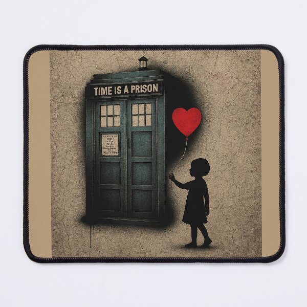 Item preview, "Time Is a Prison" – Urban Stencil Style Surreal Art designed and sold by CRITICALGRAFFIX.