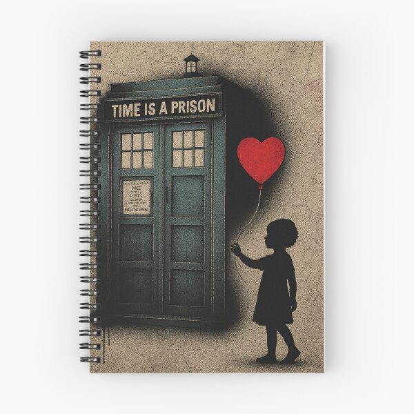 Item preview, "Time Is a Prison" – Urban Stencil Style Surreal Art designed and sold by CRITICALGRAFFIX.