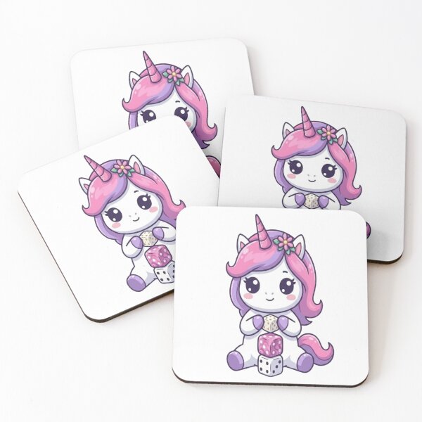 Item preview, Cute Unicorn Stacking Game Dice designed and sold by Ella_Sketch.