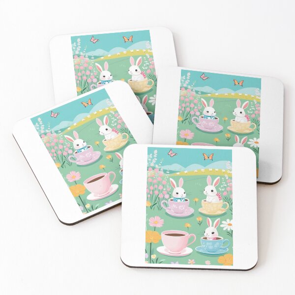 Item preview, Illustration - Cartoon Style Rabbits, Dreamlike Childlike Ambiance designed and sold by AnimeShin.