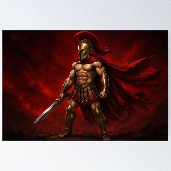 Item preview, Spartan Warrior - Crimson Strength designed and sold by JMAVILA ART.