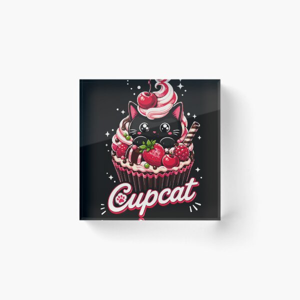 Item preview, Cupcat Cute Black Cat Cupcake Design | Sweet Kawaii Dessert Kitty Gift for Cat Lovers & Bakery Fans  Cupcat - Cute Food Cat  designed and sold by Huddy-clothes.