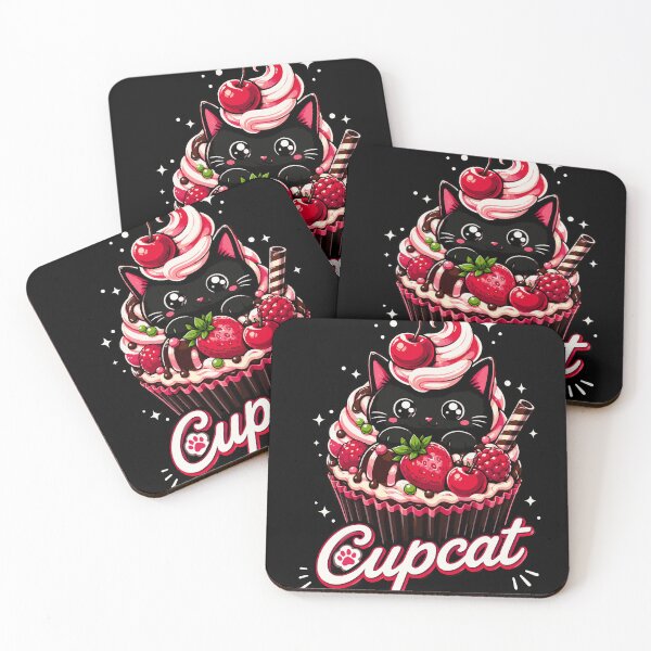 Item preview, Cupcat Cute Black Cat Cupcake Design | Sweet Kawaii Dessert Kitty Gift for Cat Lovers & Bakery Fans  Cupcat - Cute Food Cat  designed and sold by Huddy-clothes.
