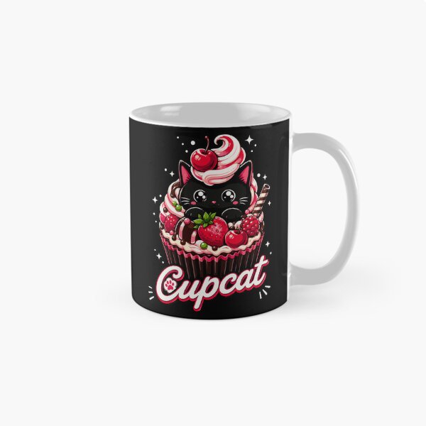 Item preview, Cupcat Cute Black Cat Cupcake Design | Sweet Kawaii Dessert Kitty Gift for Cat Lovers & Bakery Fans  Cupcat - Cute Food Cat  designed and sold by Huddy-clothes.