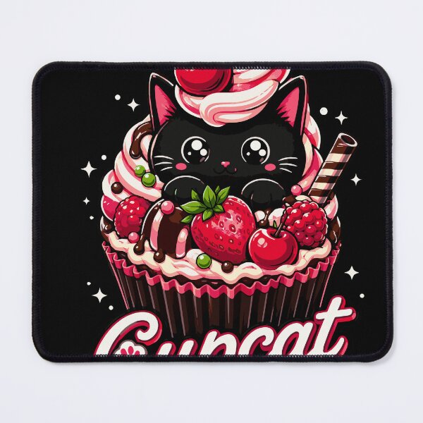Item preview, Cupcat Cute Black Cat Cupcake Design | Sweet Kawaii Dessert Kitty Gift for Cat Lovers & Bakery Fans Cupcat - Cute Food Cat designed and sold by Huddy-clothes.