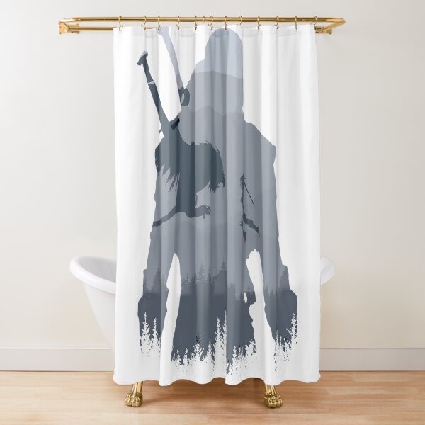 Item preview, Epic Monster Battle Silhouette | Dark Fantasy Warrior Artwork designed and sold by PosterFuel.