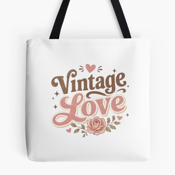 Item preview, Vintage Love Retro Aesthetic Cute Floral Typography | Groovy Romantic Vintage Style Gift designed and sold by Sanika arts .