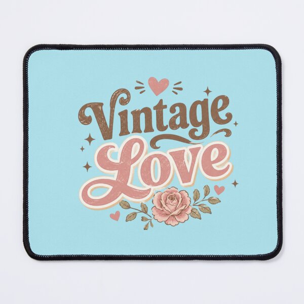 Item preview, Vintage Love Retro Aesthetic Cute Floral Typography | Groovy Romantic Vintage Style Gift designed and sold by Sanika arts .