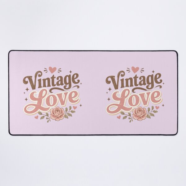 Item preview, Vintage Love Retro Aesthetic Cute Floral Typography | Groovy Romantic Vintage Style Gift designed and sold by Sanika arts .