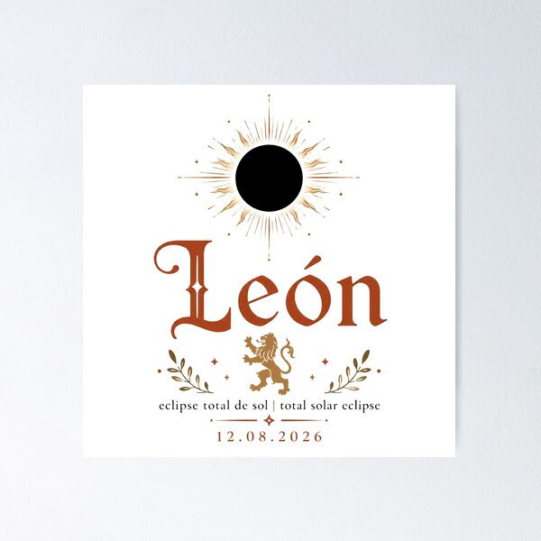 Item preview, Total Solar Eclipse 2026 Leon Spain designed and sold by Beyond Destinations.